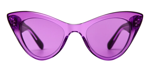 Purple sunglasses isolated on a transparent or white background, cut-out, PNG