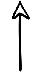 Abstract Illustration Of An Upward Pointing Arrow On Transparent Background