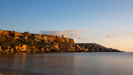 Golden Bay Malta at Golden Hour