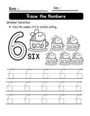 Bee Themed Number Worksheets for Kindergarten and Preschool Math Practice