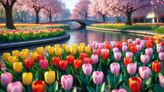 Park of flowers and tulips. Beautiful outdoor scenery._g_1_4_1.png