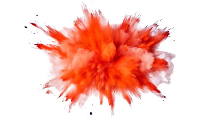 Abstract Red Powder Explosion On Transparent PNG Background Illustration