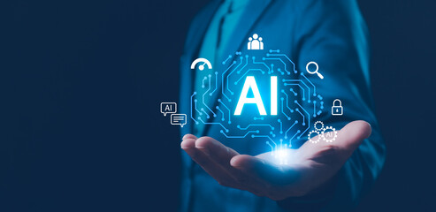 AI ethics or AI Law concept. Developing AI codes of ethics. Compliance, regulation, standard , business policy and responsibility for guarding against unintended bias in machine learning algorithms.