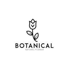 Minimal Botanical Beauty Logo – Elegant and Simple Branding for Skincare & Wellness