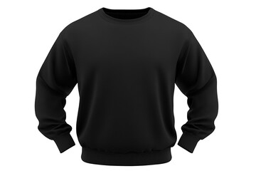 Black Isolated Sweatshirt On A Transparent Background Realistic Photo