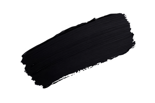 Black Brushstroke Abstract Paint Stroke Isolated On Transparent Background