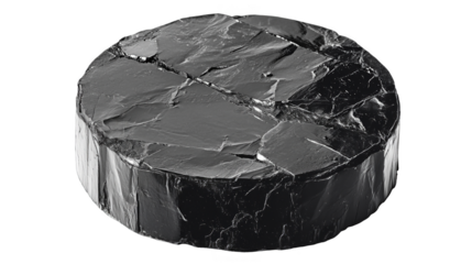 Dark Abstract 3D Stone Texture Circle Shape Isolated Background Design