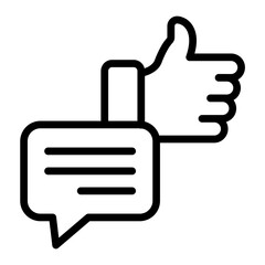 Feedback Vector Line Icon Design