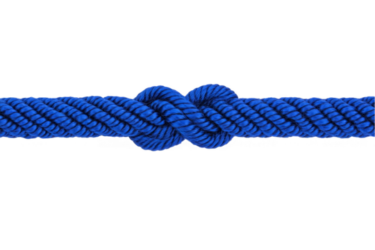 Blue Rope Knot Abstract Background Isolated 3d Illustration Image