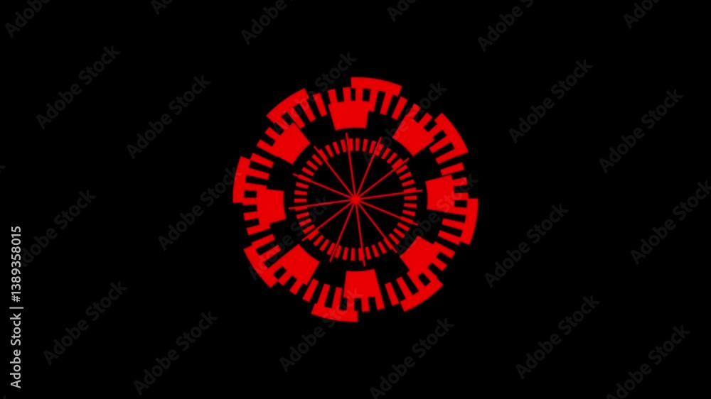 Poster hud technology loading radar screen animation