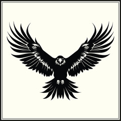 Naklejka premium Silhouette of Eagle, Freedom
