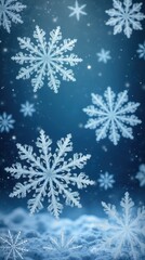 snowflakes set with varying sizes and styles