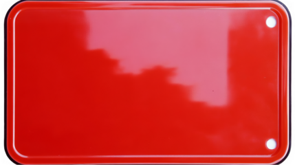 Glossy Red Rectangle Isolated On Transparent Background Illustration