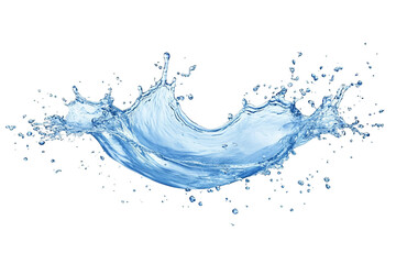 Illustration Of Blue Water Splash With Transparent Background