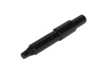 Isolated 3D Illustration Of Black Shaft Gear Part On Transparent Background