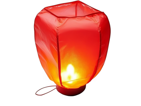 Glowing Red Lantern Illustration With Transparent Background For Celebration