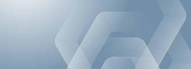 Digital futuristic technology concept with hexagons. Digital hexagonal blue abstract background. Geometric stripe line art design for poster, brochure, cover, banner, website, header