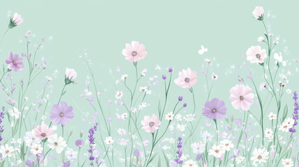 Naklejka premium Elegant Floral Arrangements with Pastel Colors and Stones