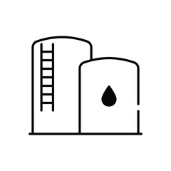 Oil Storage Vector icon