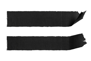 Isolated Black Tape Strips On Transparent Background Illustration