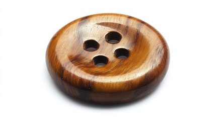 Wooden button with four holes