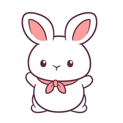 Cute and attractive bunny character cartoon