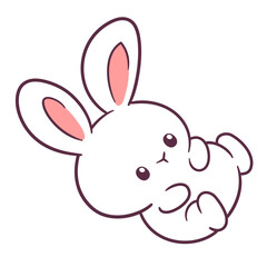 Cute and attractive bunny character cartoon