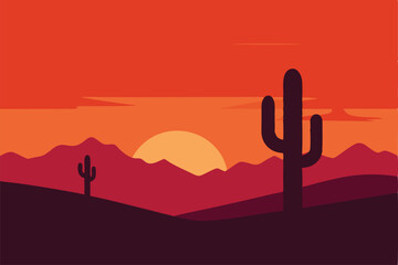 desert landscape with cactus