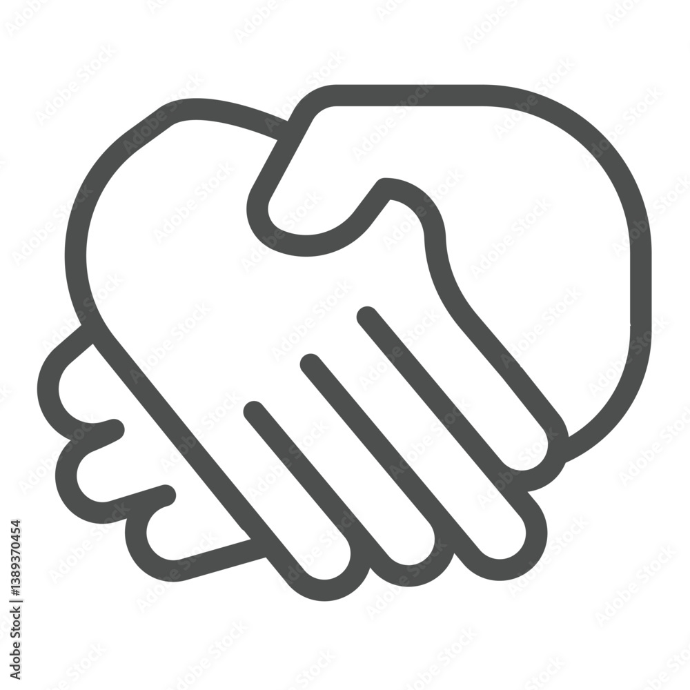 Poster applause with hands line icon, performance concept. vector graphics. hand palms clapping, applause s