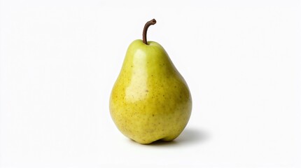Fresh green pear on white background  