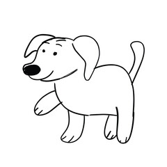 dog sketch doodle outline