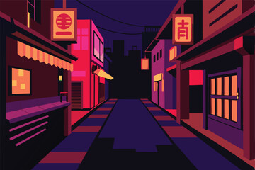 street in the night city