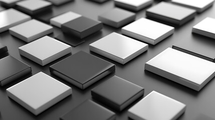Abstract monochrome cubes pattern.