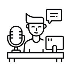 User vector outline icon. EPS 10 file