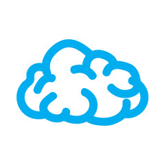 Blue Stylized Cloud Icon Representing Weather or Technology Concepts