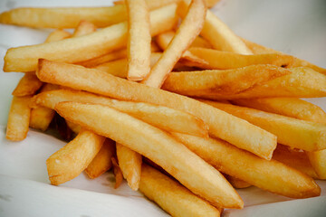 french fries on a white plate