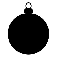 Bauble silhouette vector isolated on white background