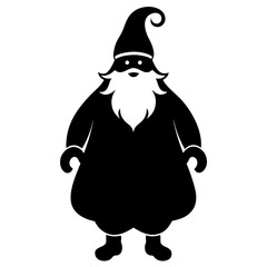 Santa Claus silhouette vector isolated on white background