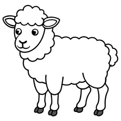 vector illustration of sheep