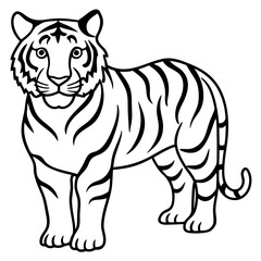 vector illustration of cartoon zebra