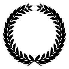 Obraz premium Wreaths silhouette vector isolated on white background