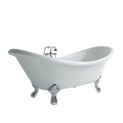 Naklejka premium 3D render of a bathtub isolated on a white background