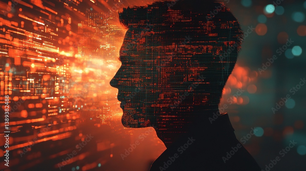 Poster abstract futuristic business financial graph with data visualization