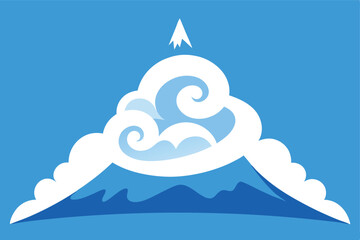 winter landscape with mountains