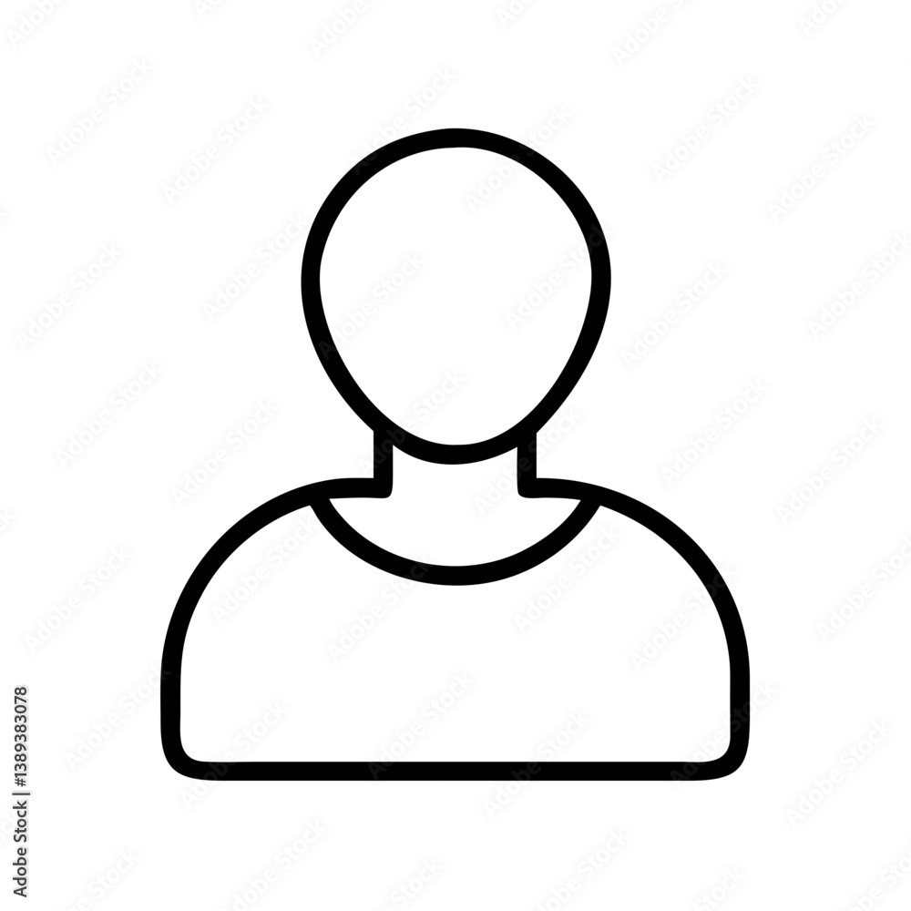 Aufkleber outline user profile icon vector graphic design element for website and app user interface symbol 10