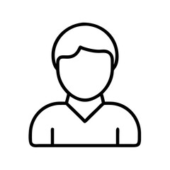 Man avatar icon vector illustration person profile symbol user sign graphic design element for web and app 100px