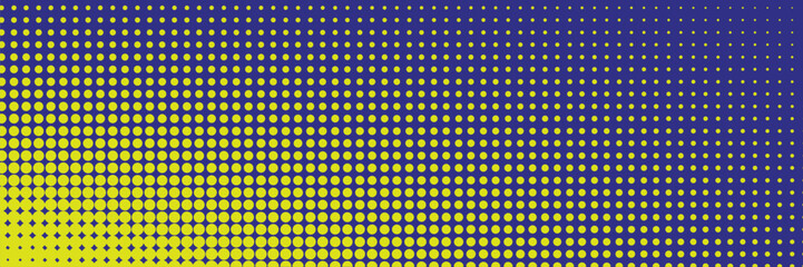Obraz premium Dots halftone white and blue color pattern gradient grunge texture background. Dots pop art comics sport style vector illustration. modern
