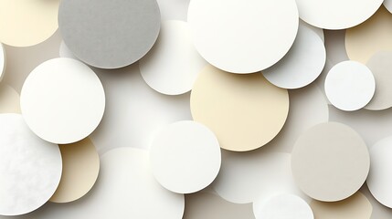 Abstract background with overlapping circles in muted colors.
