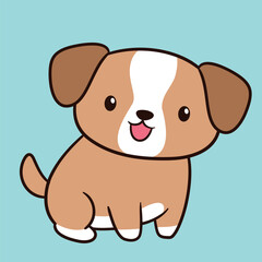 Cute and adorable puppy character cartoon
