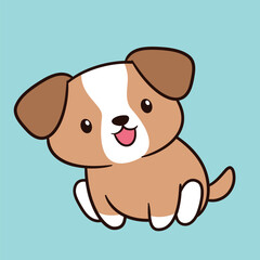 Cute and adorable puppy character cartoon